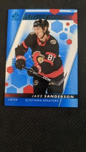 2022-23 SP AUTHENTIC JAKE SANDERSON #ed 287/399 LIMITED BLUE FUTURE WATCH ROOKIE