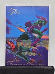 Tarjeta anual Flair Marvel 1994 Spider-Man vs. Duende Verde No. 22 - Imagen 1 de 2