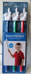 Learning Resources Hand Pointers Set 15" Assorted Colors 3/Set LER2655 - Picture 1 of 6