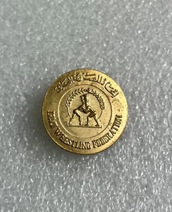 Pin insignia muy rara Federación de lucha libre iraquí Irak marcado en la parte posterior - Imagen 1 de 2