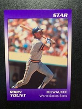 Robin Yount 1990 STAR COMPANY World Series Stats Card# 5 of 11 MILWAUKEE BREWERS