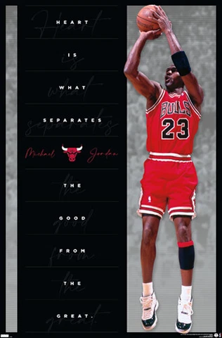 Michael Jordan HEART Chicago Bulls Inspirational Official NBA 22x34 POSTER Cover