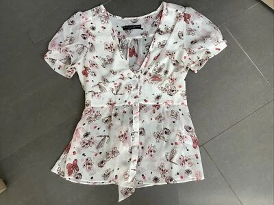 Vintage Butterfly Blouse From Dorothy Perkins Size 12 (See Description) - Image 1 of 4