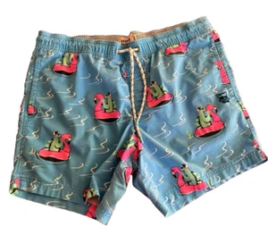 Pantalones cortos de natación azules de fiesta para hombre adolescente talla mediana R3-O17 - Imagen 1 de 6