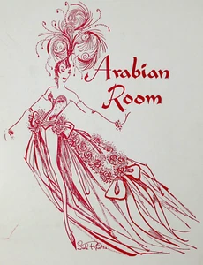 Vintage Las Vegas Dunes Casino Souvenir Photo Beautiful Lady Arabian Room 1957 - Picture 1 of 5