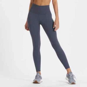 Vuori Lux Rib Studio High Waist Blue Yoga Pants Leggings Women's MEDIUM - Picture 1 of 11