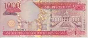 Dominican Republic P.180b 1000 1,000 Pesos Oro 2009 Prefix CT UNCIRCULATED 2001 - Picture 1 of 2