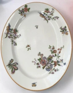 Plato Vintage de Haviland Francia Limoges Flores y Pájaros 11 3/4" X 8" - Imagen 1 de 2