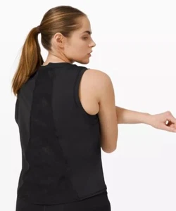 NEW BNWT Lululemon Sheer Will Tank Black Camo Mesh Size UK6-8 - Picture 1 of 5
