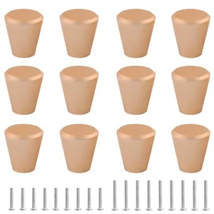 Cabinet Knobs 12 Pack Rose Gold Aluminum Alloy Cone Shaped Hardware Handle fo... - Picture 1 of 6