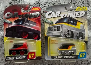 Car Tuned Customs ‘79 GMC Vandura #07 Series 2 Exclusives Red & Silver Set Of 2 - Picture 1 of 6