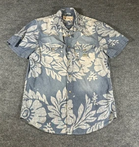 RALPH LAUREN Denim & Supply Pearl Snap Shirt Hawaiian Floral Blue size S - Picture 1 of 8