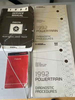 Dodge Dakota 1992 servicio tren motriz manuales del propietario usado ¡completo sólido! Foto 1 de 4