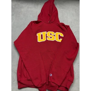 Champion USC Trojans Red Hoodie Hooded Sweatshirt Pullover Athletic Size M - Picture 1 of 7