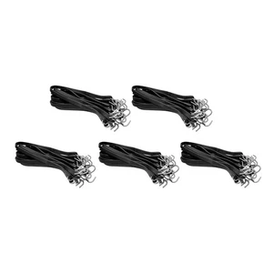 50 Pack Heavy Duty 31" Natural Rubber Tarp-Strap Bungee Cord w/ Crimped S Hooks - Picture 1 of 7