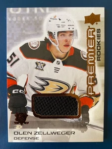 2024-25 OLEN ZELLWEGER Premier Hockey Rookies Bronze Jersey No. 121 Ducks - Picture 1 of 4