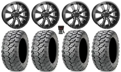 Raceline Mamba 12" Wheels Black 26" Ceros Tires Polaris Sportsman / RZR / Ranger - Image 1 of 4
