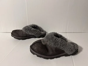 UGG Lined-sheepskin Gray Slipper Women Size 7 - Picture 1 of 10