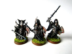 A18 WARHAMMER LOTR / MIDDLE EARTH BLACK NUMENOREAN X 3 PAINTED METAL MODELS - Picture 1 of 2