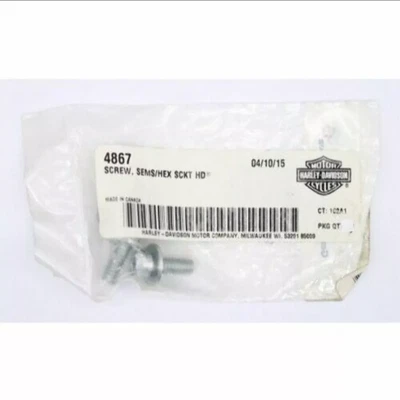 NEW Harley-Davidson Hex Socket Head Screw QTY 2 P/N 4867 (4867 QTY) - Image 1 of 4