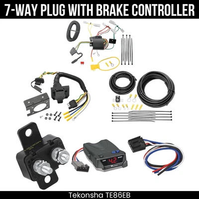 Tekonsha 7Way + 制动控制 适用于卡罗拉轿车 凯美瑞 FJ 巡洋舰 马自达 3 6 & CX7 — 第 1/4 张图片