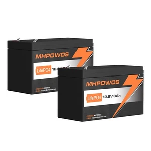 2x Lithium Battery 12V LiFePO4 8AH Off Grid Power for Home Ride-on toys Motor US - Picture 1 of 12