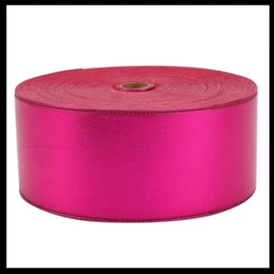COLORFUL SHINY FOIL RIBBON 3" HOT PINK COLOR, PACK 3 YARDS - Picture 1 of 2