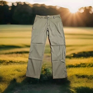 Nike Tour Performance Dri-Fit Golf Pants 32x30 Really 34x29 Beige Flat Front - Picture 1 of 7