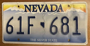 NEVADA The Silver State License Plate 61F 681 (2015 expired) - Picture 1 of 4
