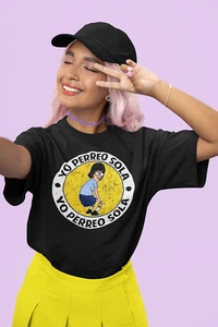 Yo Perreo Sola T-shirt | Dancing Bunny Lyric | Reggaeton Tees | 4 Colors - Picture 1 of 40