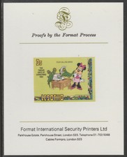 Lesotho 808868 - 1982 DISNEY CHRISTMAS 3c on Format International PROOF CARD