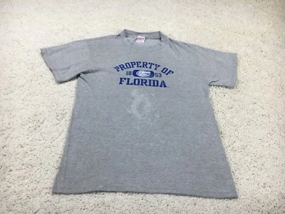 Florida Gators Shirt Mens Medium Gray College Football Short Sleeve Cotton Blend - Image 1 of 4