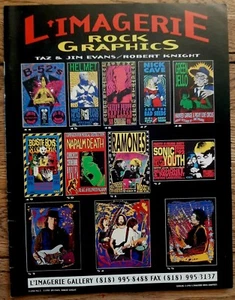 1992 catálogo de carteles - L'Imagerie galería de gráficos rock impresiones Kozik Garcia - Imagen 1 de 17
