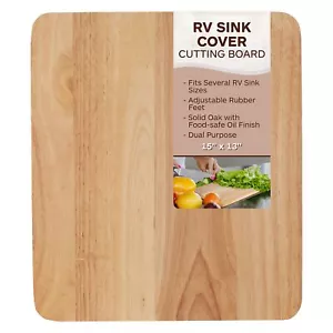 15"x13"x3/4" RV Sink Cover with Adjustable Rubber Feet - Camping Cutting Boar... - Picture 1 of 8