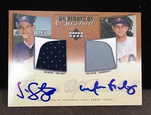 JON SWITZER MIKE GOSLING 2001 UPPER DECK JERSEY DUAL Autograph Signed AUTO J-SG