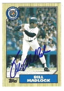 Autographed BILL MADLOCK Detroit Tigers 1987 Topps Card #71t w/Show ticket - Picture 1 of 1