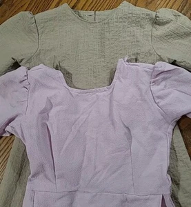 Authentic Amish Girls Dresses Size 10. Lot Of 2 With Aprons. Shipshewana IN Made - Picture 1 of 21