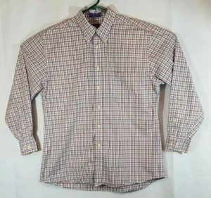 Pendleton Men’s Button Front LongSleeve white multi color Plaid Shirt Size Large - Picture 1 of 11