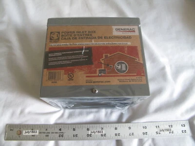(1) NEW Generac 6338 50 Amp Outdoor Power Inlet Box Plastic CS6365 3R 125/250V - Image 1 of 4