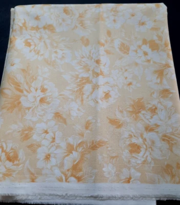 BTY Yellow & White Floral Cotton Fabric Hobby Lobby - Image 1 of 4
