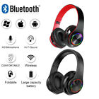 On Ear Kopfhörer Bluetooth 5.0 Kabellos Stereo Bass Kopfhorer Kabellos LED-Licht