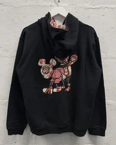 ALEXANDER McQUEEN Black Red Graphic Embroidery Hoodie size M - Picture 1 of 9