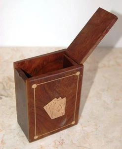 GIOCHI DA BARCA , "PORTACARTE SINGOLO" IN LEGNO MASSELLO, IDEA REGALO. - Bild 1 von 1