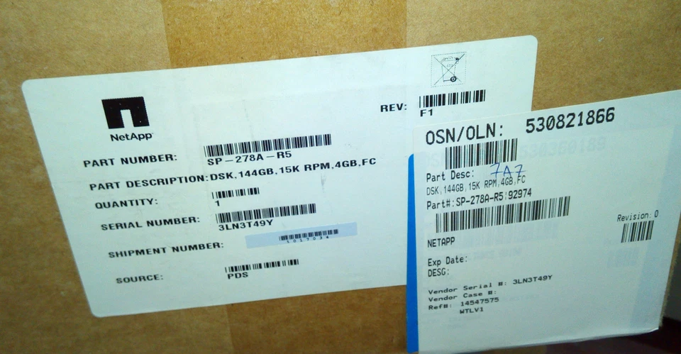 NetApp SP-278A-R5 144GB 15K Fibre Channel 4GBPS Hard Disk Drive - Refurbished - Image 1 of 1