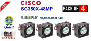 Pack 4x Quiet Fans for Cisco SG350X-48MP Stackable Managed Switch Low Noise - Picture 1 of 7