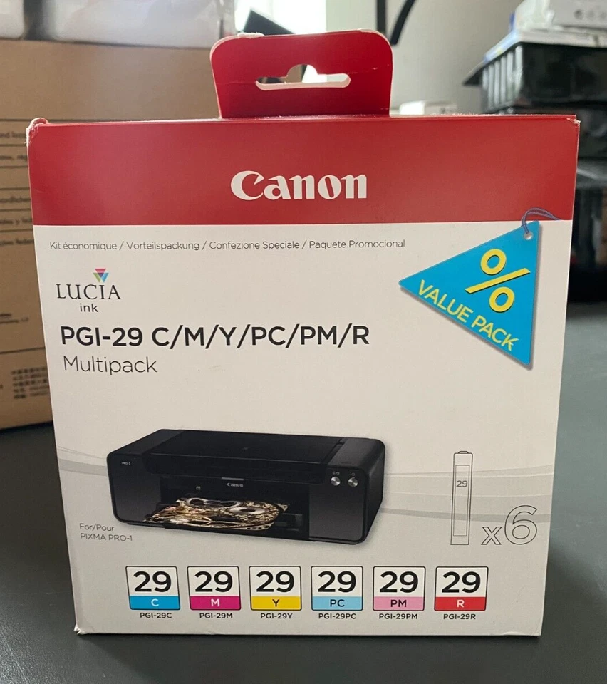 Genuine Canon Ink - PGI-29 MULTIPACK / FOR CANON PIXMA PRO 1 (INC VAT) BOXED - Image 1 of 1