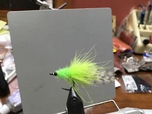 Saltwater flies Chartreuse Marabou Tarpon Toad Gamakatsu Size 2 Laid-up - Picture 1 of 8
