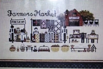 Farmers Market Amish Quilts Farming Told In A Garden Cross Stitch Pattern -24 - Image 1 of 2