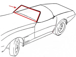 Front Windshield WEATHERSTRIP Molding Trim for 1963-1967 CORVETTE-C2-CONVETRIBLE - Picture 1 of 7