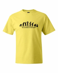 The evolution of man geek funny Computer Geek T-shirt - Picture 1 of 11